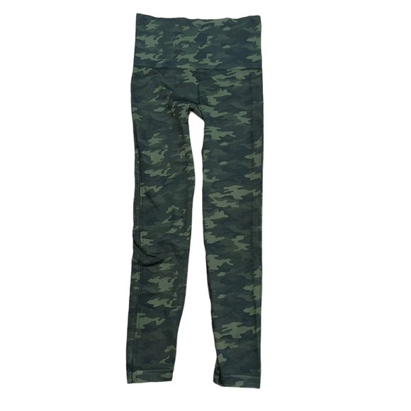 Women's SPANX Green Camo Leggings‎ Large Excellent Condition - Picture 1 of 5
